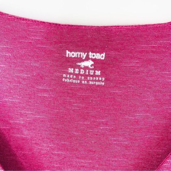 Horny Toad Organic Cotton‎ Magenta Pink Cross-over Dress M - Picture 5 of 11